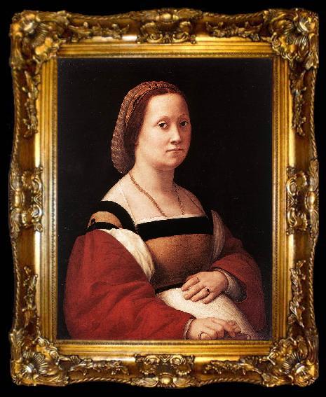 framed  RAFFAELLO Sanzio Portrait of a Woman (La Donna Gravida) drty, ta009-2
